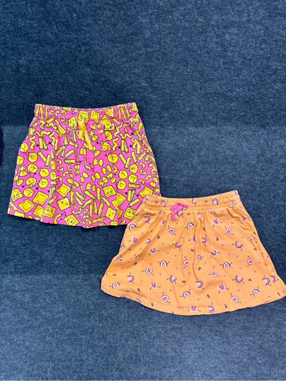 Girls' Pink & Orange Printed Skort Set - Brand Unspecified